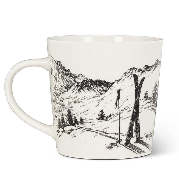 Ski Scenery Sketch Mug