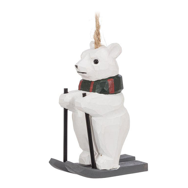 Skiing Polar Bear Ornament