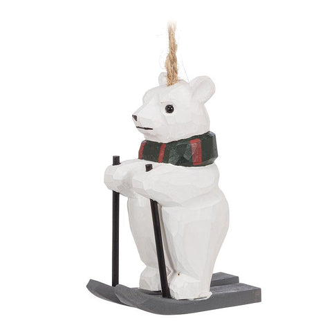 Skiing Polar Bear Ornament