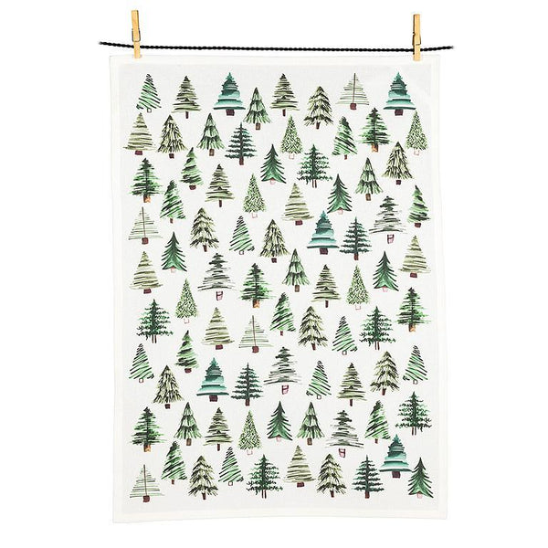 Green Simple Tree Kitchen Towel