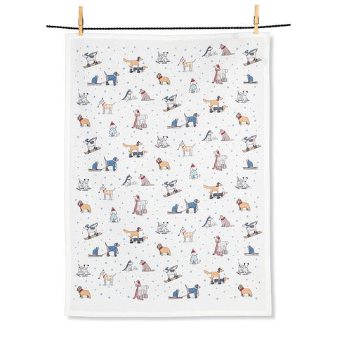 Abbott Winter Sports Dogs Kitchen Towel