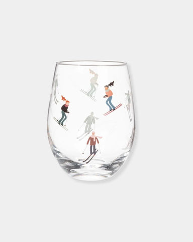 Abbott Skiers Stemless Wine Goblet