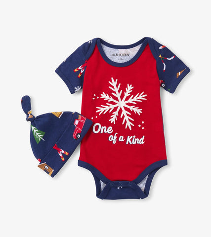 Hatley (26) Baby Winter Cabin Bodysuit With Hat