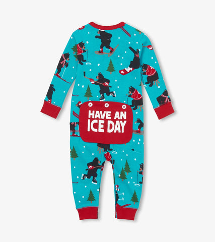 Little Blue House- Wild Winter Sports Baby Union Suit