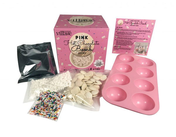 Gourmet Du Village Hot Chocolate Bomb Kit Pink