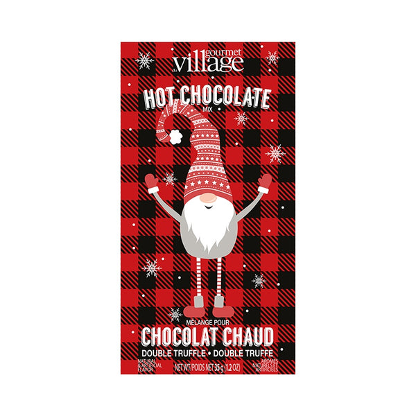 Gourmet Du Village Mini Hot Chocolate Plaid Gnome