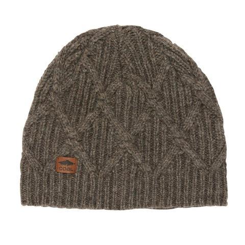 The Coal Yukon beanie is a heritage style knit in soft, wooly yarns creating a cable-knit pattern. 